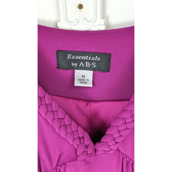 Essentials by ABS magenta stretch jersey sleeveless baby doll dress - Picture 3 of 7